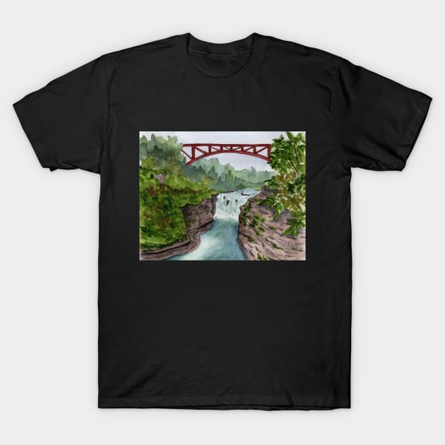 Letchworth State Park - Middle Falls T-Shirt by SRSigs